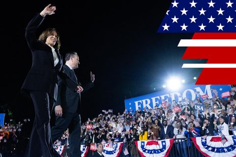 Kamala Harris in Washington D.C. bei einer Wahlkampfveranstaltung