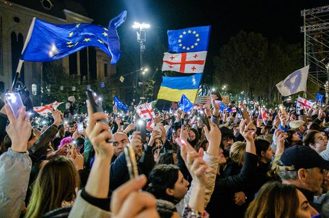 Nach der Wahl in Georgien kam es in dieser Woche zu Massenprotesten in der Hauptstadt Tiflis