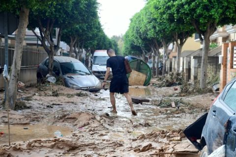 Folgen der Überschwemmungen in Picanya in der Region Valencia