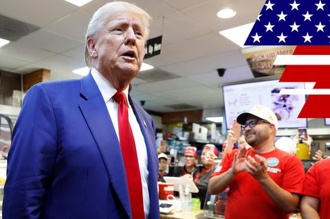 Auf Stimmenfang in Las Vegas: Donald Trump beim Besuch eines kubanischen Restaurants kurz vor der US-Wahl