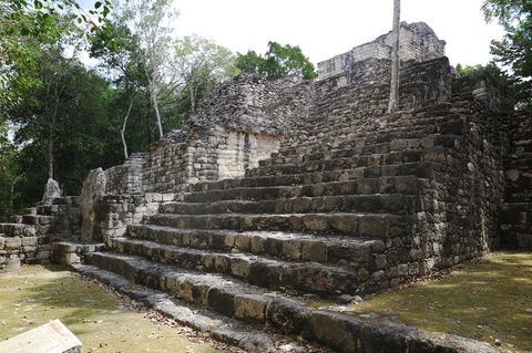 Ein Archivbild einer Pyramide in der Maya-Ruinenstätte im Südosten Mexikos