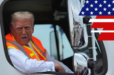 Donald Trump im Müllwagen: US Wahl