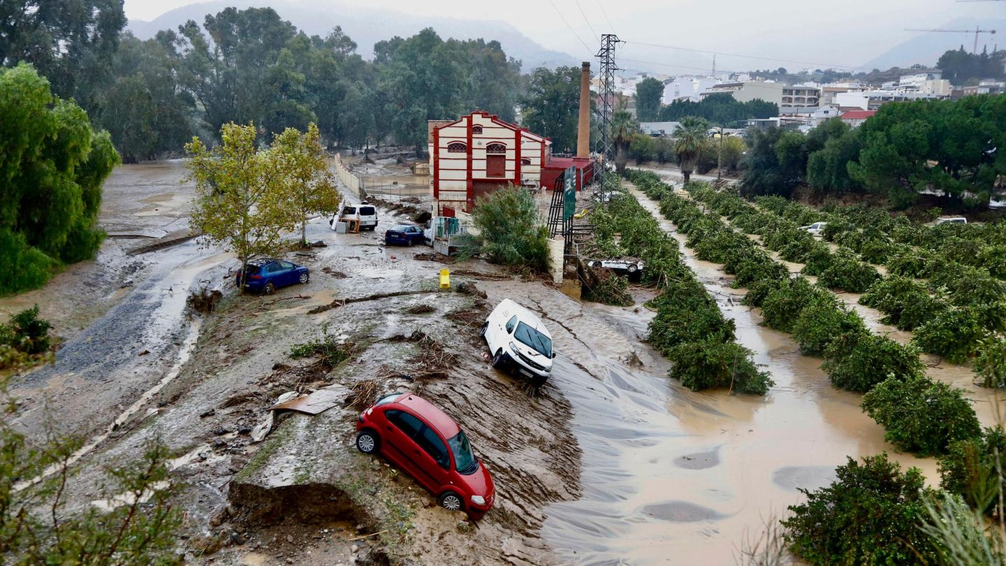 Eine zerstörte Region in Malaga, Andalusien