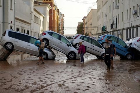 Überschwemmungsfolgen in Valencia