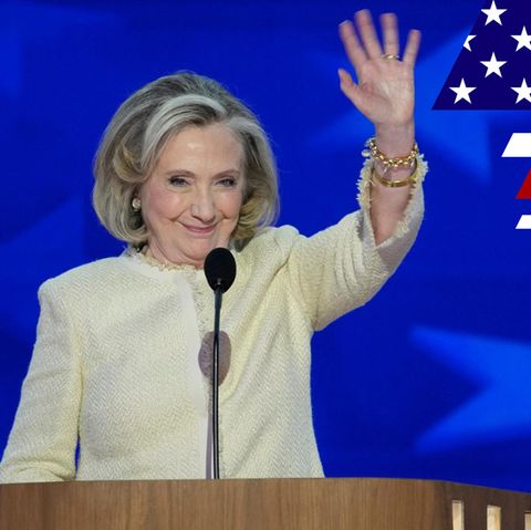 Kämpferin für Kamala Harris: Hillary Clinton beim Parteitag der Demokraten in Chicago