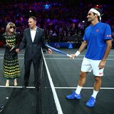 Wintour und Federer beim Laver Cup 2019