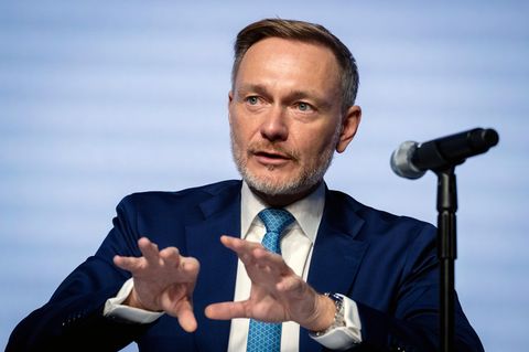 Christian Lindner spricht auf einem Termin