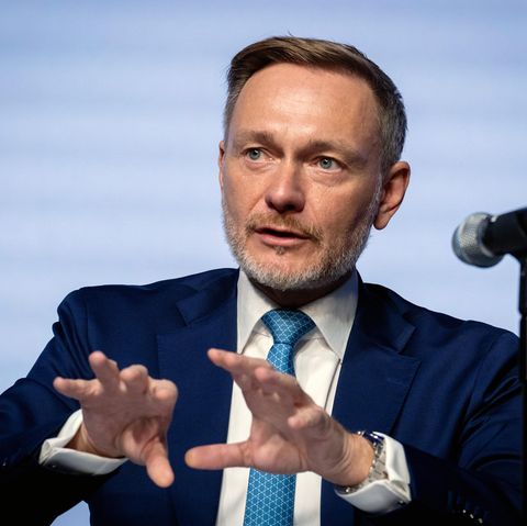 Christian Lindner spricht auf einem Termin