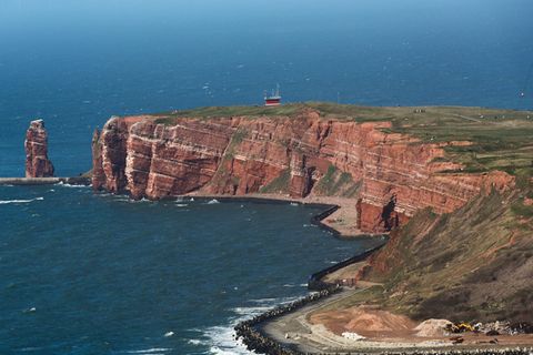 Hier war das Oktober-Wetter am mildesten: Blick auf die Hochseeinsel Helgoland.