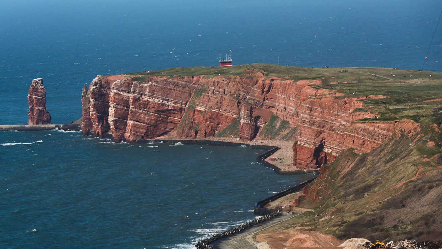 Hier war das Oktober-Wetter am mildesten: Blick auf die Hochseeinsel Helgoland.