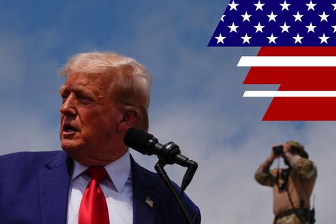 Donald Trump bei einem Wahlkampfevent