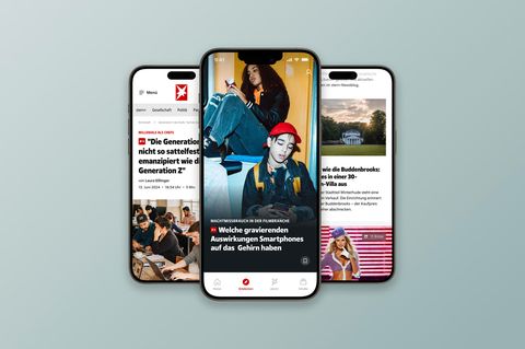 Drei Ausschnitte der neuen stern-App