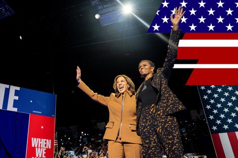 Kamala Harris und Michelle Obama bei einem gemeinsamen Wahlkampfauftritt
