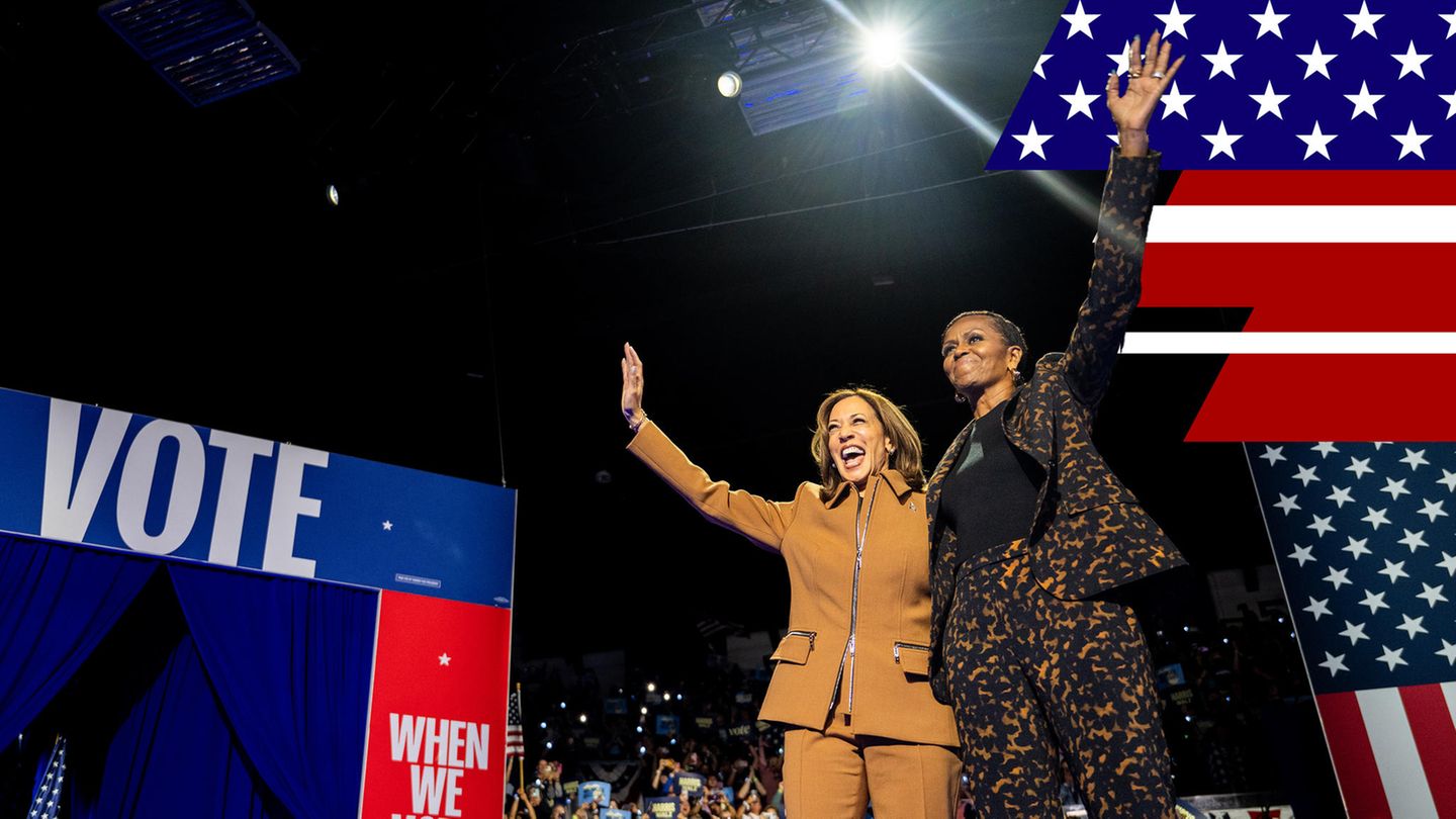 Kamala Harris und Michelle Obama bei einem gemeinsamen Wahlkampfauftritt
