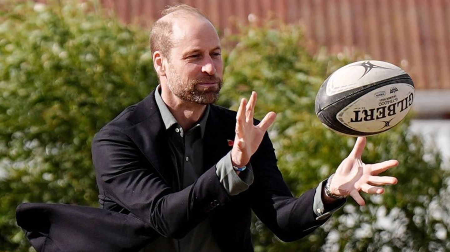 Prinz William während einer Rugby-Session in Kapstadt.