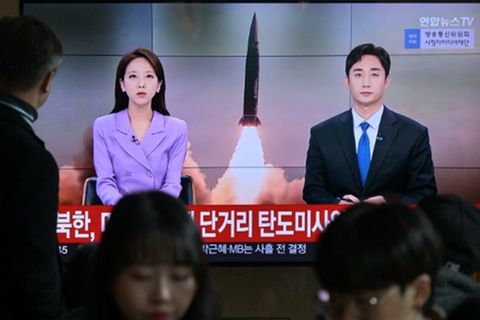 Südkoreanischer Sender berichtet über den Raketenstart