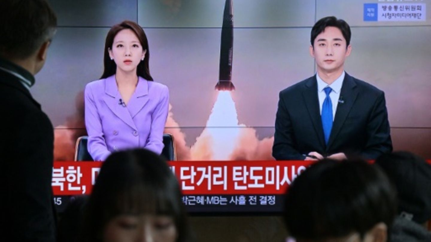 Südkoreanischer Sender berichtet über den Raketenstart