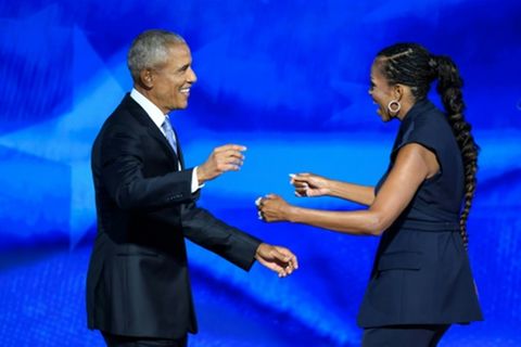 Barack und Michelle Obama beim Nominierungsparteitag
