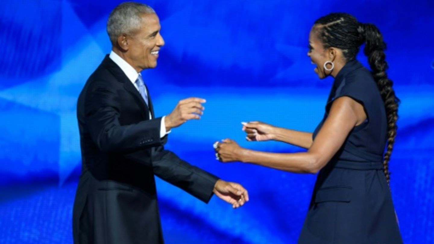 Barack und Michelle Obama beim Nominierungsparteitag