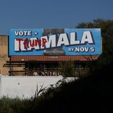 Ein erbittertes Duell bis ins letzte Detail: Trump-Anhänger haben in Philadelphia eine Harris-Wahlwerbung übersprüht