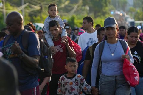 Ihre Hoffnung liegt im Norden: Mexikanische Migranten, die in die USA flüchten wollen