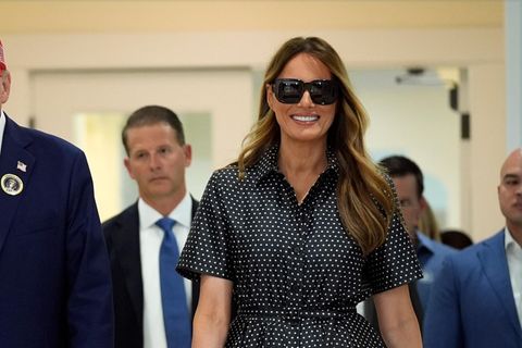 Melania Trump und Donald Trump bei ihrer Stimmabgabe zur US-Wahl 2024