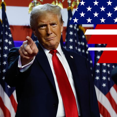 US-Wahl 2024: Donald Trump bei seiner Rede, in der er sich selbst zum Sieger erklärte