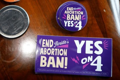 Material der Kampagne für Abtreibungsrecht in Florida