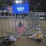 Und dann ist die Partyzone der Demokraten leer