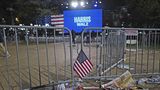 Und dann ist die Partyzone der Demokraten leer