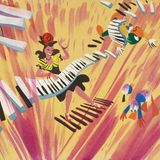 Donald Duck fällt durch Klaviaturen