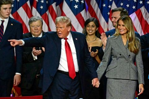 Donald Trump bei seiner Siegesrede in Florida