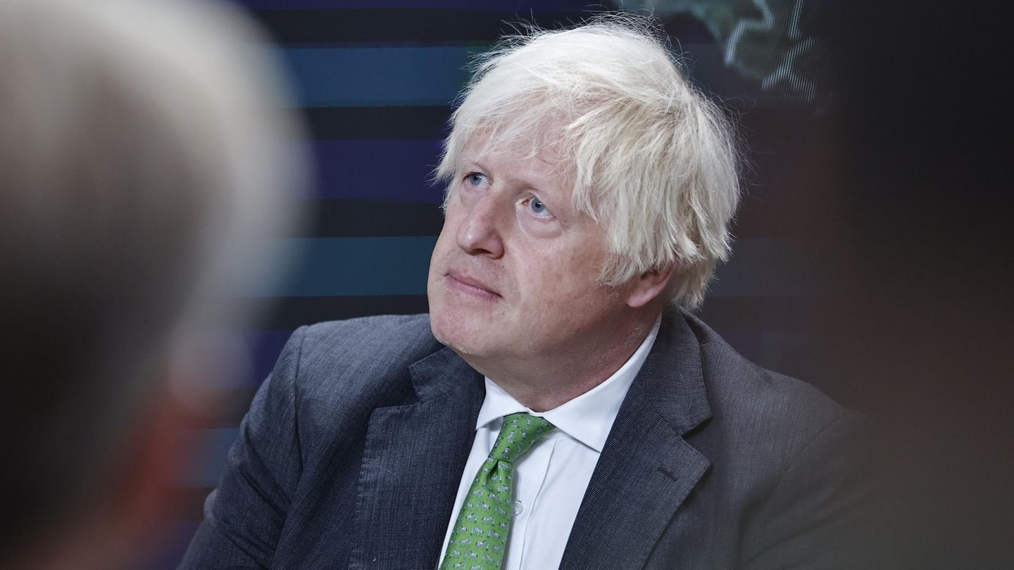Boris Johnson in einer TV Show im Jahr 2023