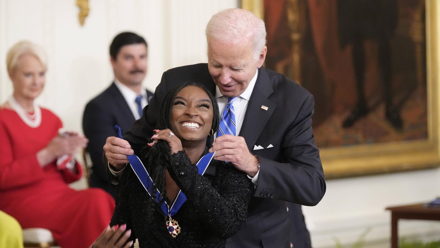 Simone Biles has a request for Joe Biden – on behalf of all women