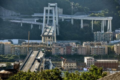 Eingestürzte Morandi-Brücke in Genua