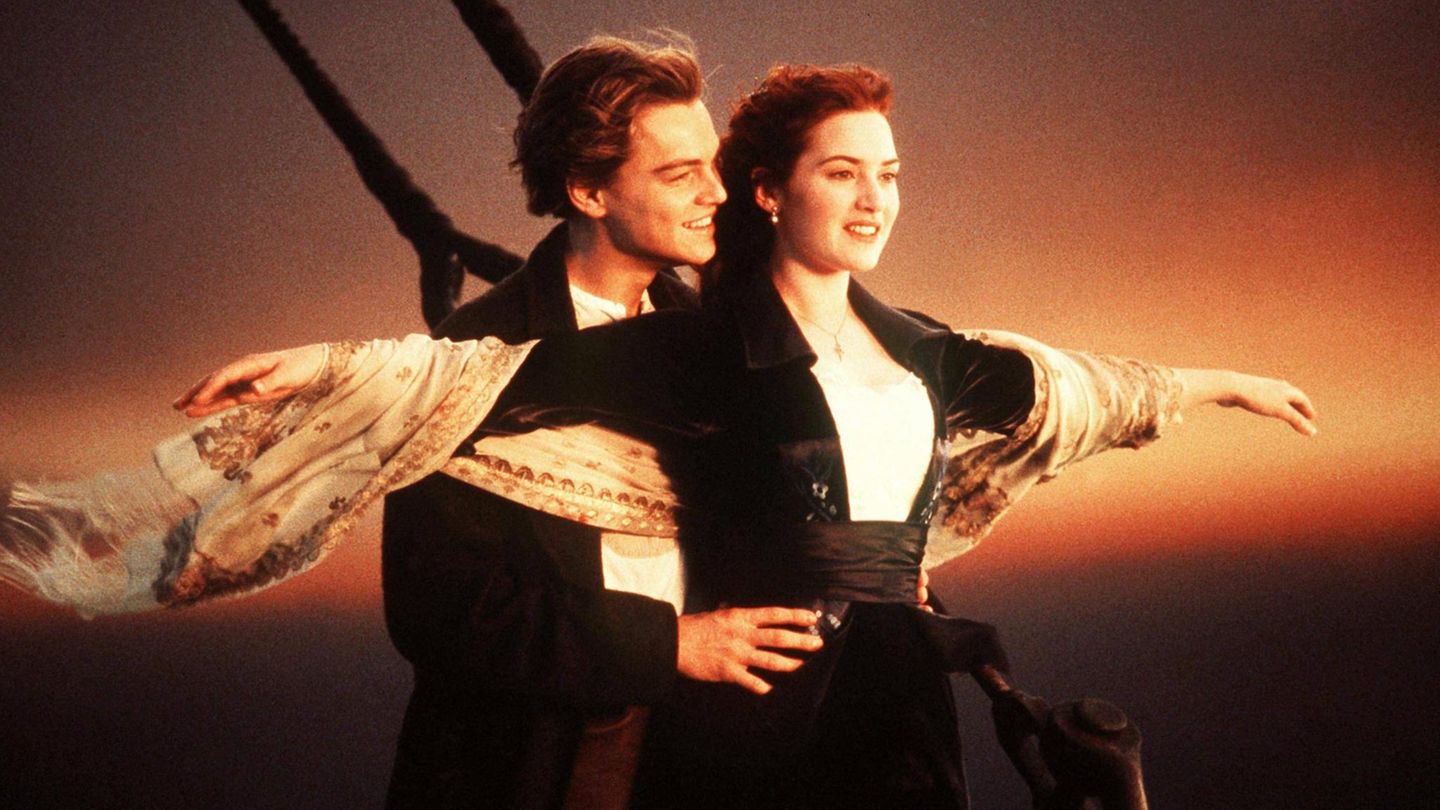 DiCaprio und Kate Winslet als Liebespaar in dem Film "Titanic"