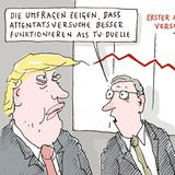 Am 13. Juli 2024 schoss ein 20-jähriger Mann bei einer Wahlkampfveranstaltung auf Donald Trump. Der Ex-Präsident wurde leicht am Ohr verletzt. Ein Zuschauer wurde getötet und zwei Personen leicht verletzt