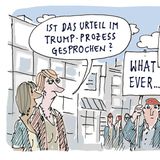 Im Verfahren um eine mögliche Schweigegeldzahlung an den Pornostar Stormy Daniels sprachen die zwölf Geschworenen Trump im Mai 2024 in allen Anklagepunkten schuldig. Das Strafmaß wird jedoch erst nach der US-Wahl bekannt gegeben