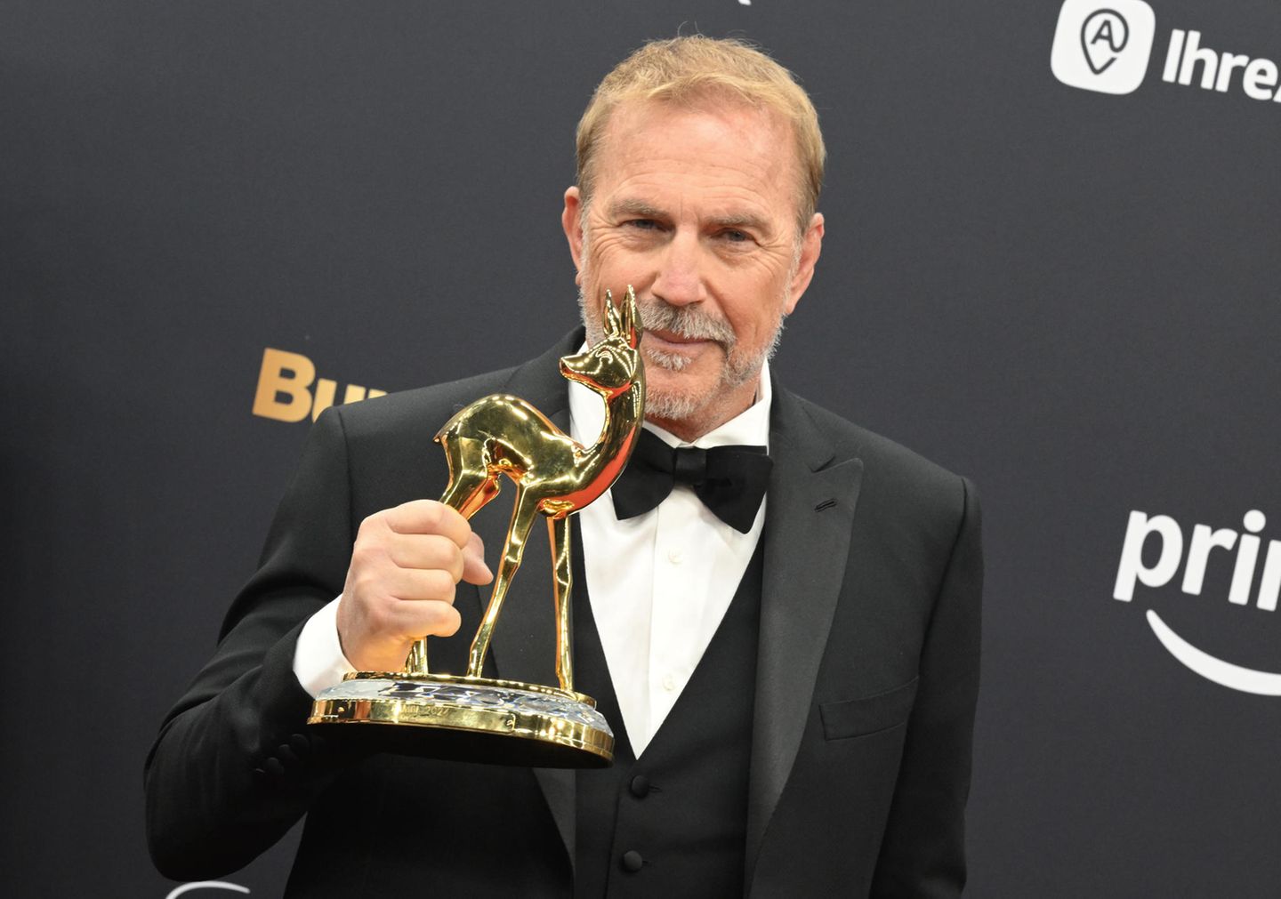 Etwas Hollywood-Glamour an der Isar: Filmstar Kevin Kostner war nach München gekommen, um den Bambi in der Kategorie "Schauspieler International" in Empfang zu nehmen