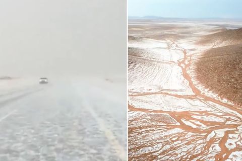 Saudi Arabien: In dieser Wüstenregion fällt das erste Mal Schnee
