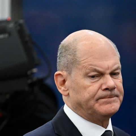 Bundeskanzler Olaf Scholz am Freitag in Budapest