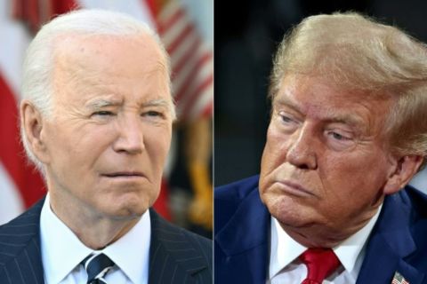 US-Präsident Biden (l.) und sein Amtsnachfolger Trump