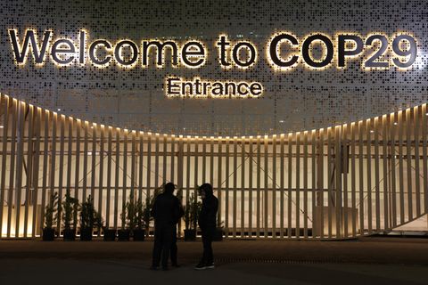 Willkommensschild zur COP29 in Aserbaidschan