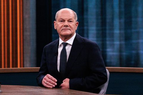 Olaf Scholz in der ARD-Sendung "Caren Miosga"