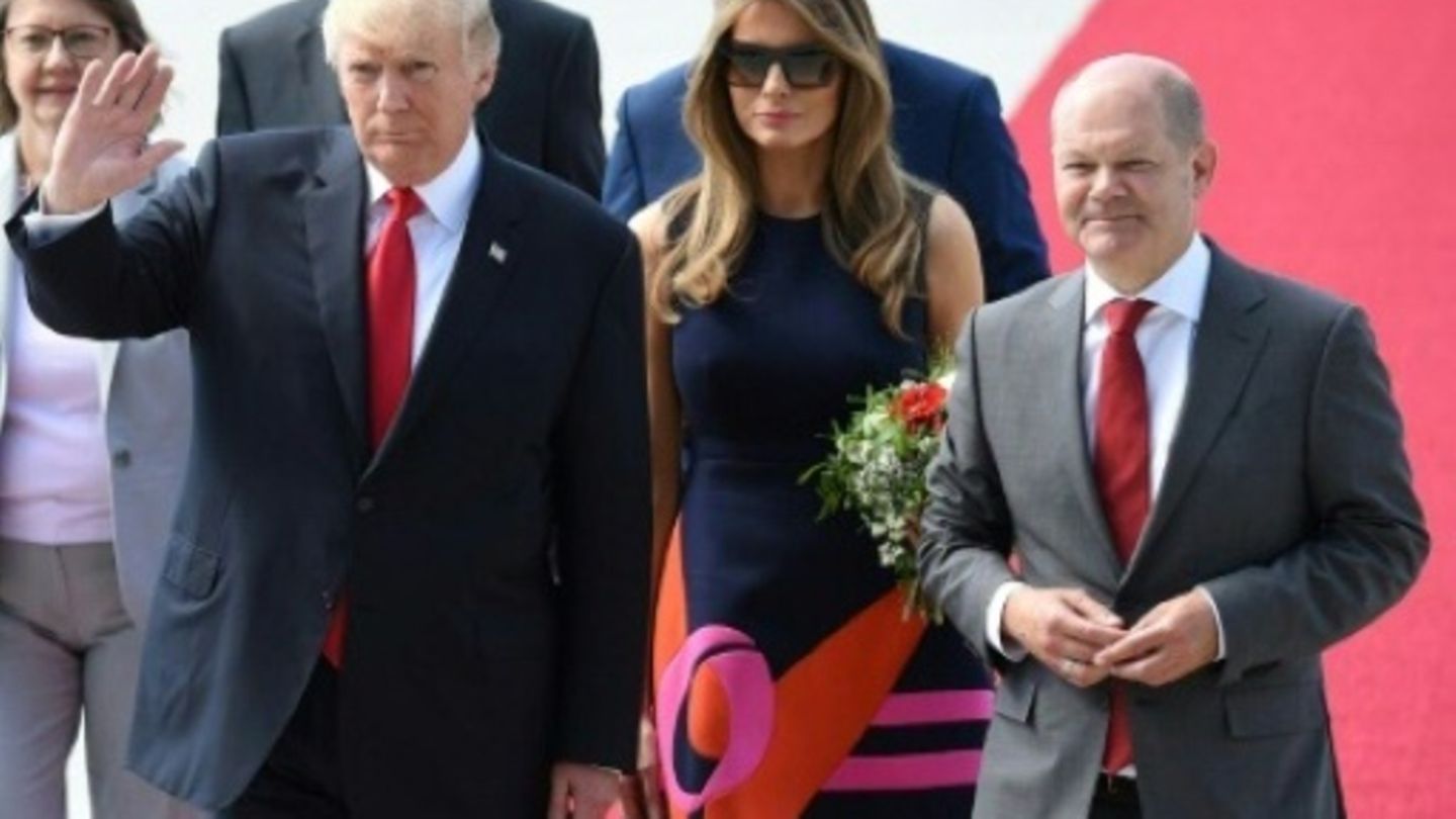 Olaf Scholz (rechts) und Donald Trump 2017 in Hamburg