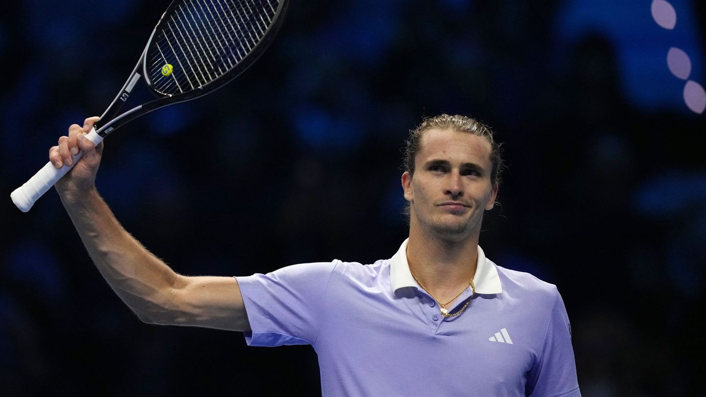 Alexander Zverev tritt in seinem zweiten Match bei den diesjährigen ATP Finals in Turin gegen Casper Ruud an. Foto: Antonio Cala