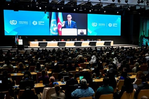 UN-Klimasekretär Simon Stiell beim Auftakt der COP29