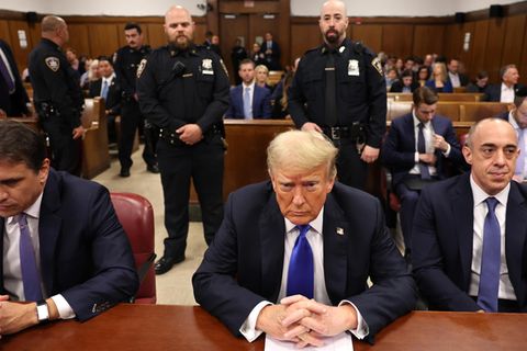 Ex-Präsident Donald Trump erschien in New York persönlich vor Gericht