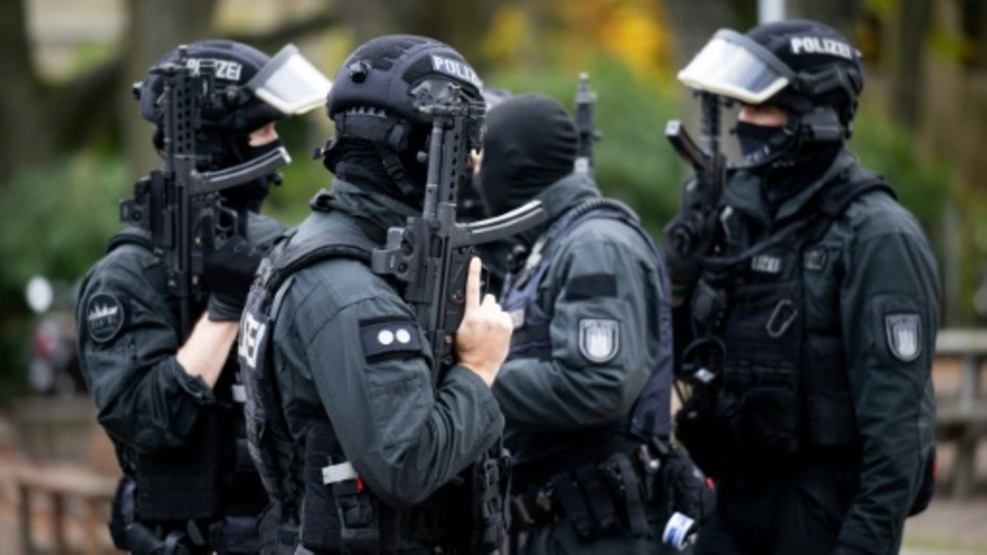 Spezialkräfte der Polizei bei einem Einsatz