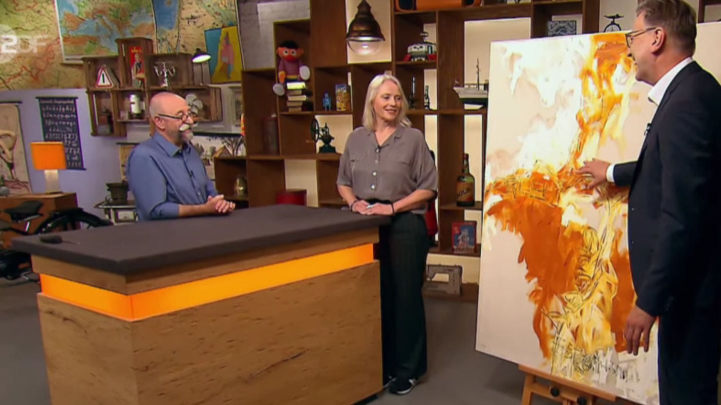 Bei "Bares für Rares" ist ein abstraktes Gemälde von Dieter Nuhr zu sehen